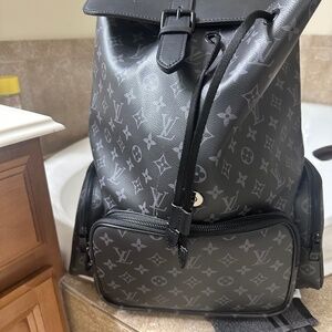 Louis Vuitton Black Matte Backpack
